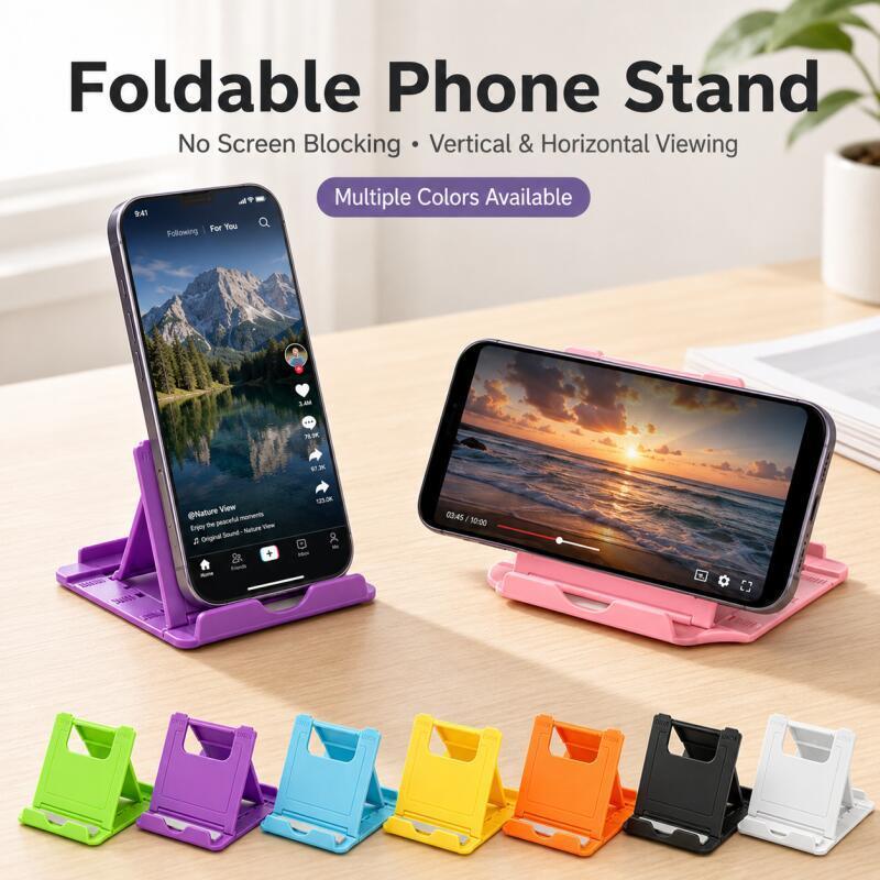 Tablet Phone Accessories - Foldable Phone Stand, Adjustable Portable Desktop