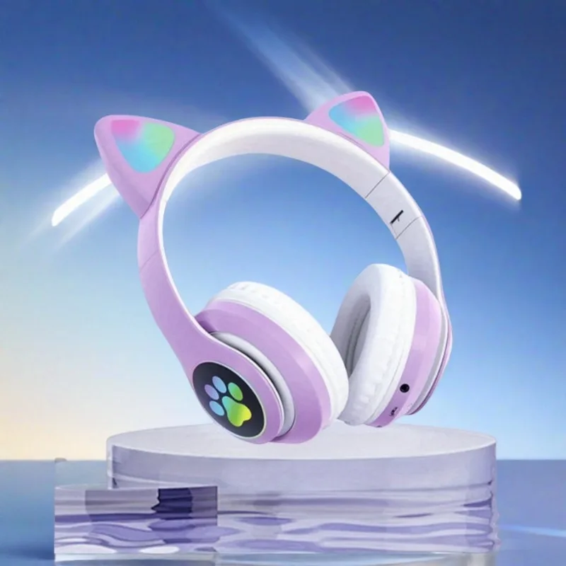 New Flash Light Cute Cat Ears  - огляд і ціна Wired Earphone Lightning