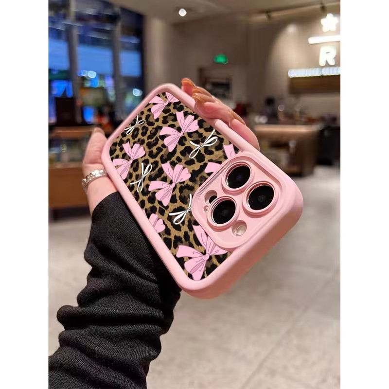 Leopard Print Bow Phone Case F - огляд і ціна Apple Iphone 15