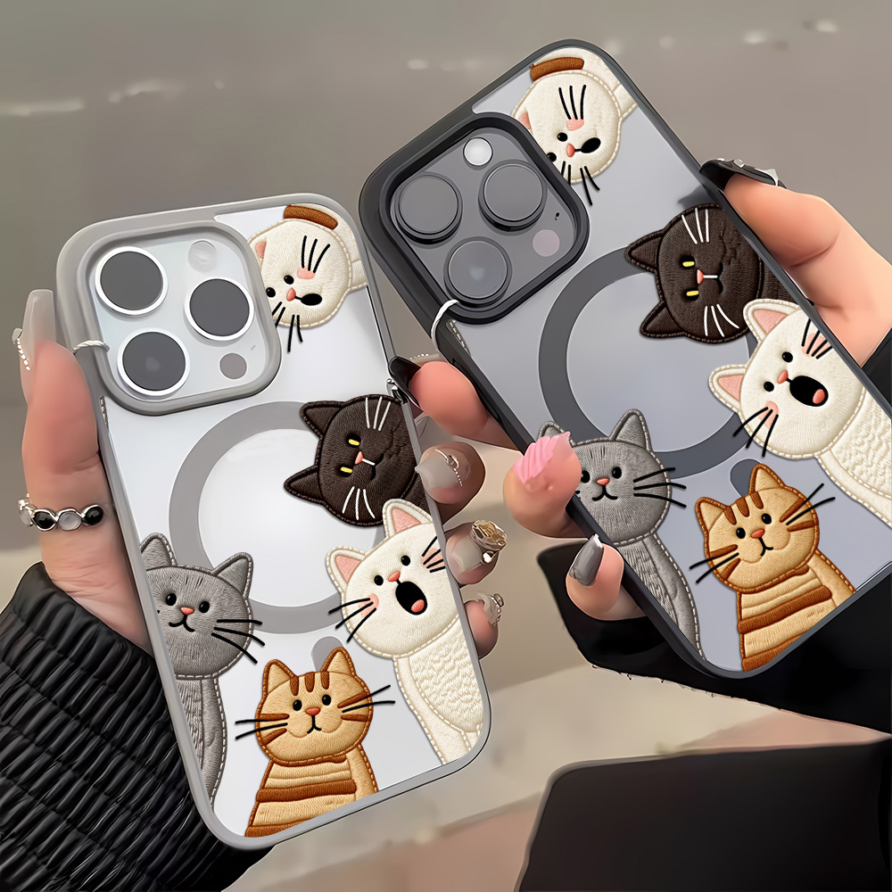 Cute Faux Embroidery Cat Phone - огляд і ціна Apple Iphone 15