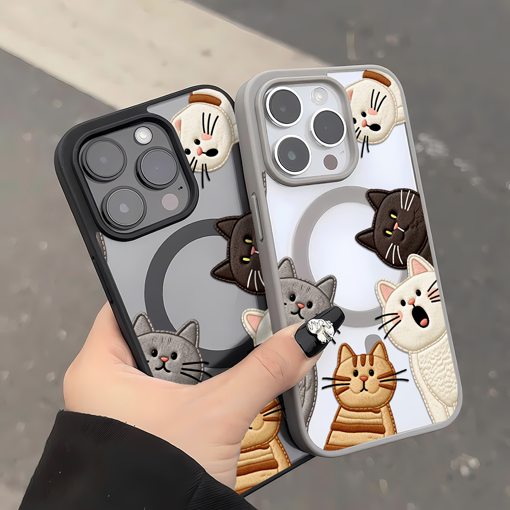 Cute Faux Embroidery Cat Phone - огляд і ціна Apple Iphone 15