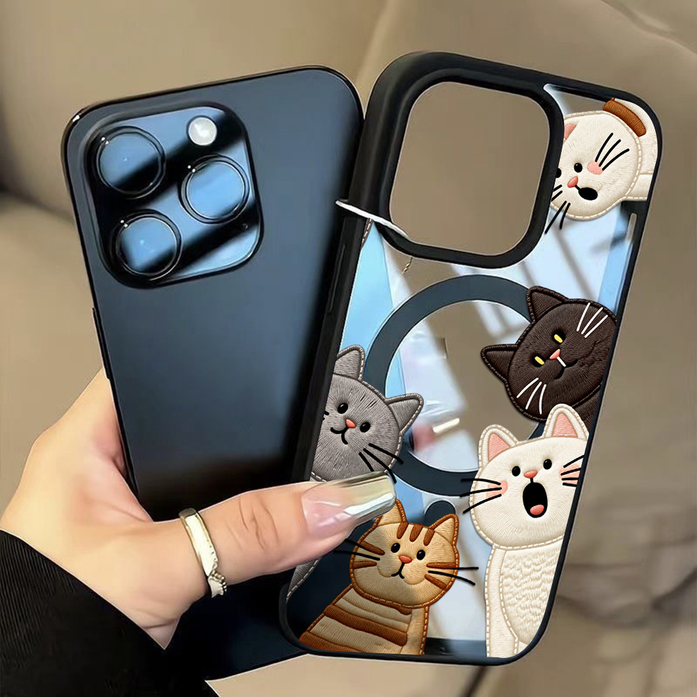 Cute Faux Embroidery Cat Phone - огляд і ціна Apple Iphone 15