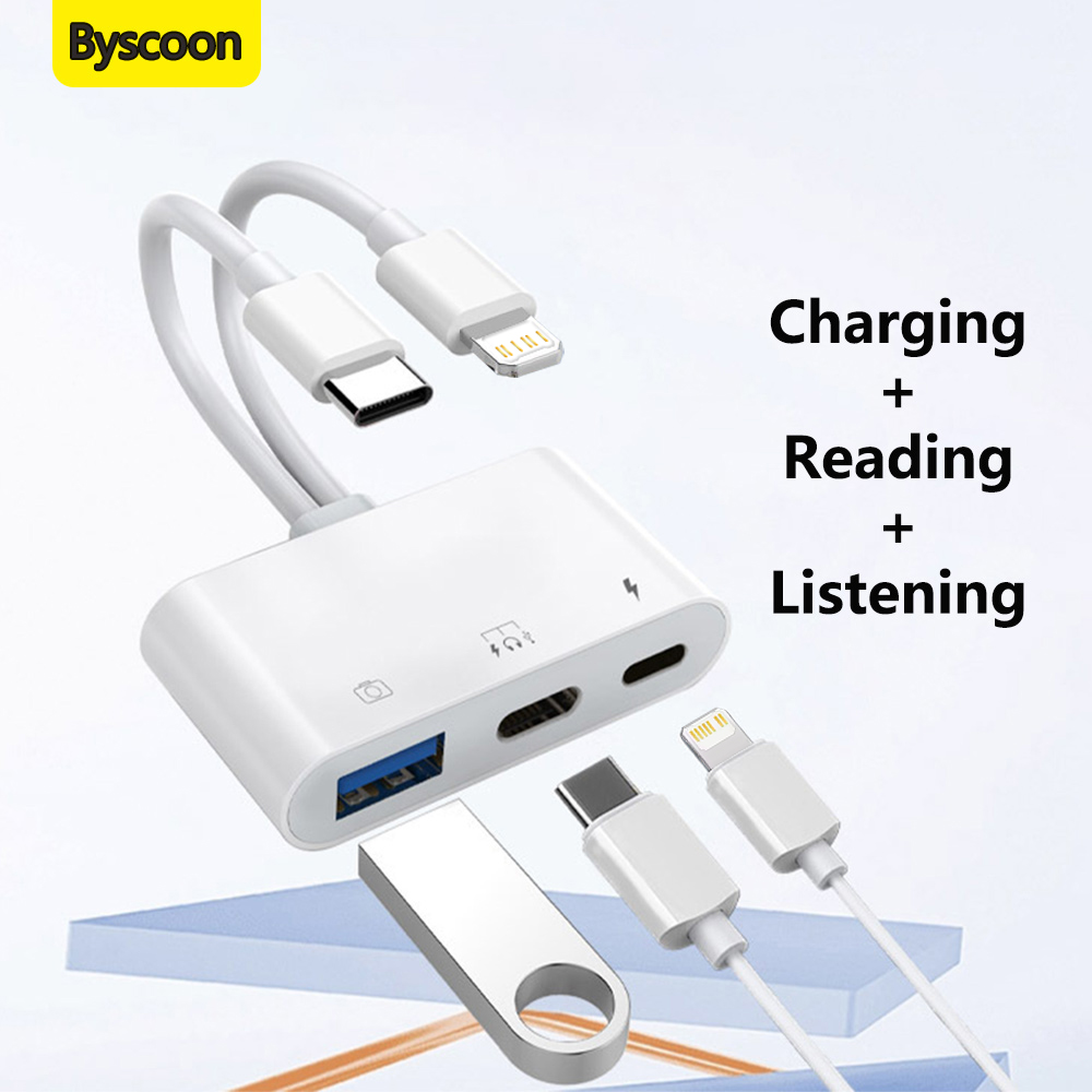 2 in 1 Lightning Type C to USB - огляд і ціна Wired Earphone Lightning
