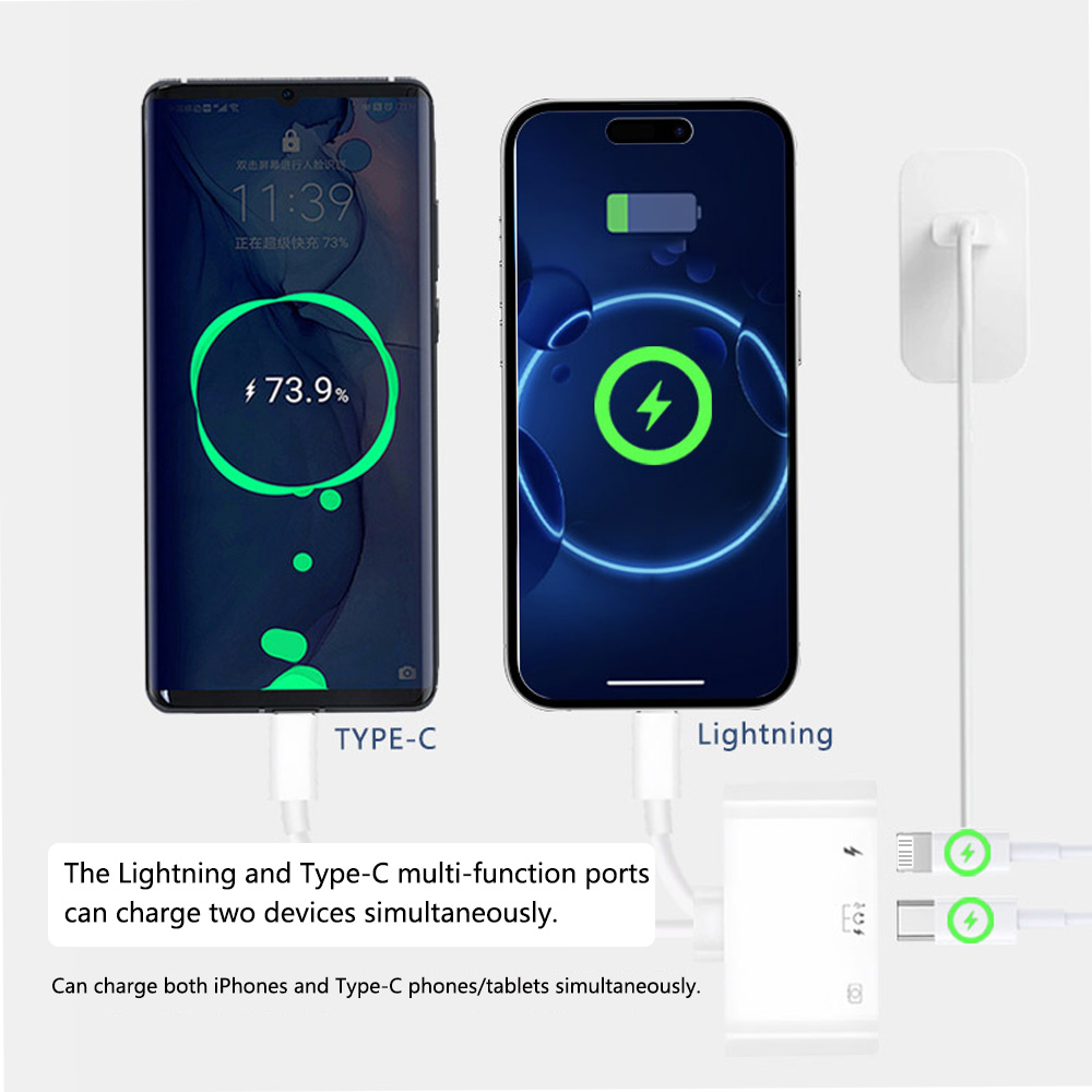 2 in 1 Lightning Type C to USB - огляд і ціна Wired Earphone Lightning