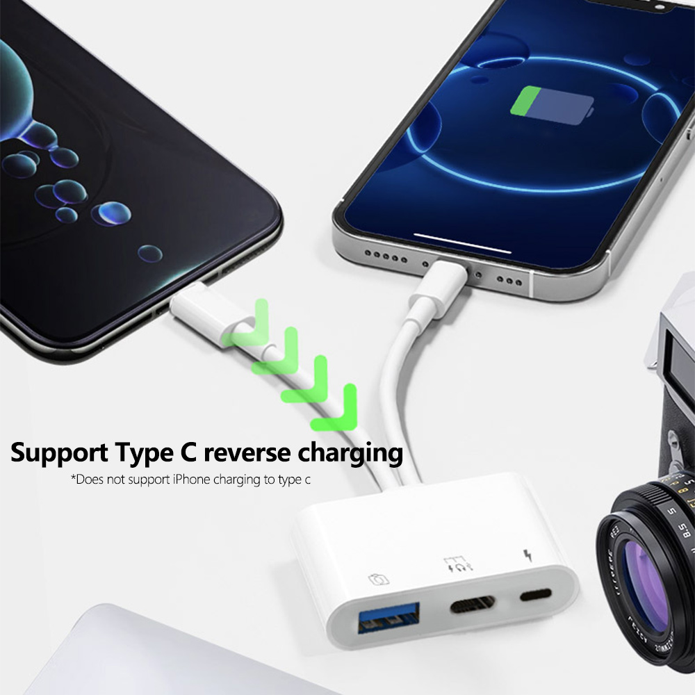 2 in 1 Lightning Type C to USB - огляд і ціна Wired Earphone Lightning